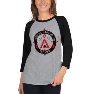 Black & Grey 3/4 Sleeve Women's Raglan Shirt