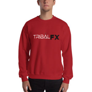 Red w/ White & Black Logo Men's Sweatshirt