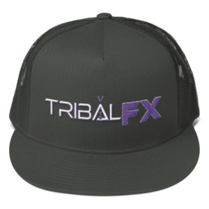 Dark Grey w/ Purple Logo Snapback Trucker Cap